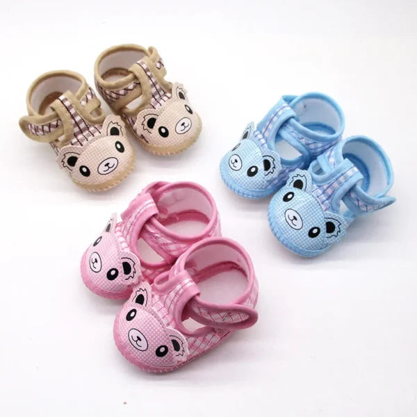 Lovely Newborn Baby Boys Girls Cartoon Little Bear Prewalker Soft Sole Single Shoes First Walkers Children's Footwear Zapatos