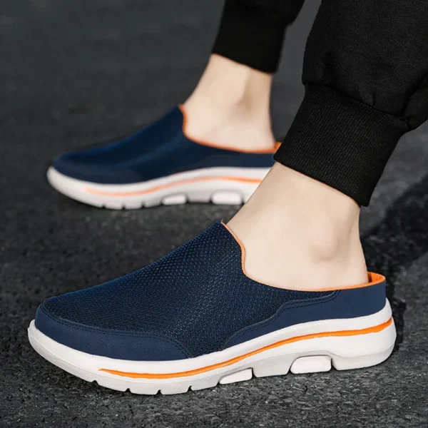 2023 Men Slippers Summer Breathable Home Indoor Slippers Men Thick Bottom Slides Fashion Couple Walking Shoes Chanclas Hombre - Image 2