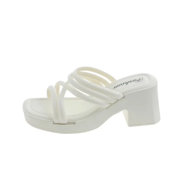 Fashionable 2024 New High Heel Slippers Women's Summer Outerwear Increased Heel Anti-Slip Sandals Women's Slope Shoes - Image 5