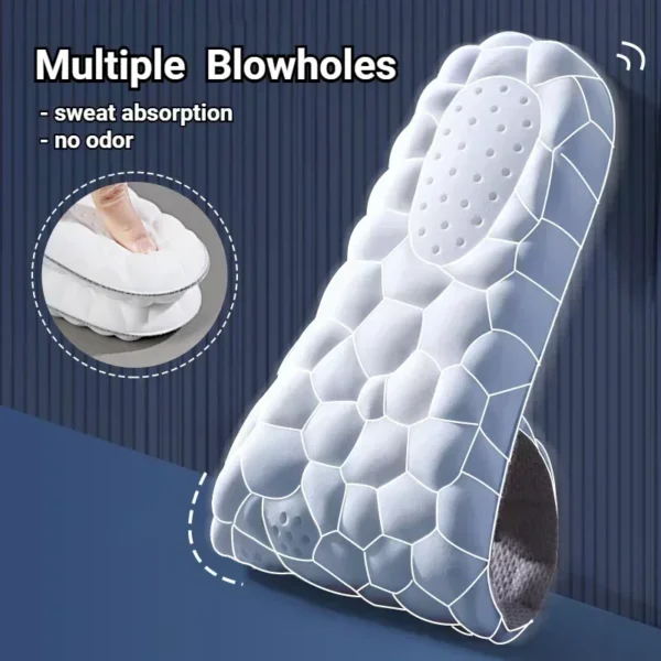 4D Latex Sport Insoles Soft High Elasticity Shoe Pads Breathable Running Basket Shoe Sole Arch Support Orthopedic Inserts Unisex - Image 3