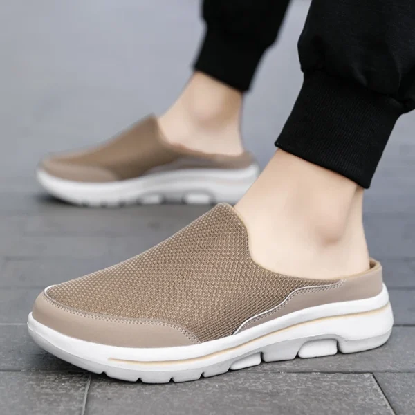 2023 Men Slippers Summer Breathable Home Indoor Slippers Men Thick Bottom Slides Fashion Couple Walking Shoes Chanclas Hombre - Image 4