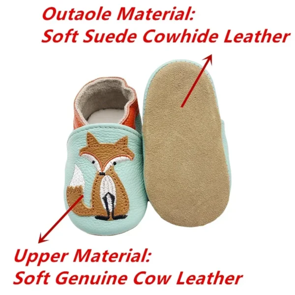 Autumn Baby Shoes Toddle Boys Girls Skid-Proof Shoe Soft Sheepskin Sneakers Fashion Animal Picture First Walker Moccasins 0-24M - Image 2