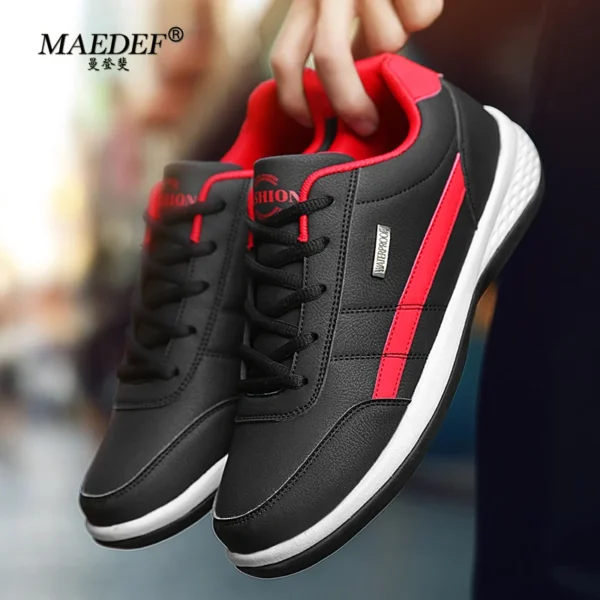 MAEDEF Shoes for Men Leather Sneaker Waterproof Casual Comfortable Men's Sneaker Lace Up Footwear Vulcanized Man Shoe Masculino - Image 2