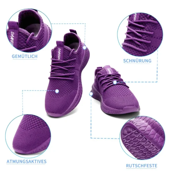 Women Casual Shoes Fashion Breathable Comfortable Walking Mesh Flat Vulcanize Shoe Size 42 Sneakers Tenis Zapatillas de Hombre - Image 4