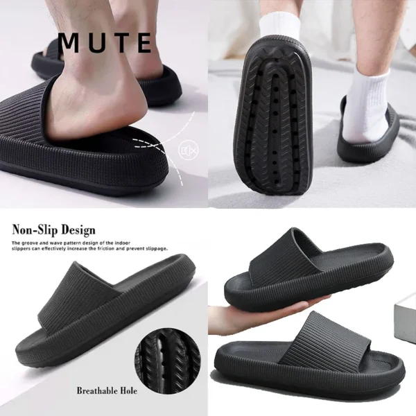 Summer Slippers For Men Women Soft Slippers Indoor Home Slides Cloud Slipper Men Flat Sandals Beach Shoes Man Male Flip Flops - Image 5