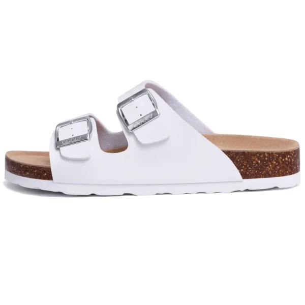 Bebealy Classic Cork Beach Sandals For Women Slip On Slide Outdoor Sandals with Adjustable Buckle Vacation Nonslip Pool Sandals