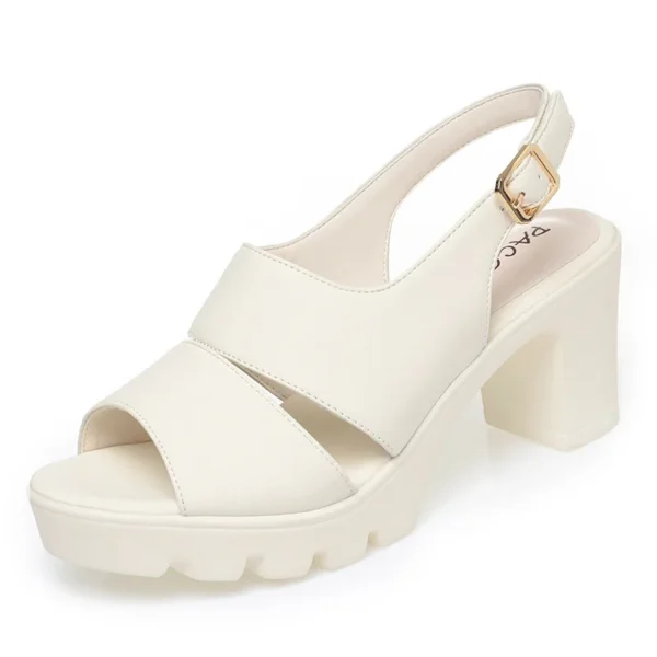 Sandals Women In Summer Versatile Thick Sole Women's Shoes For Fish Mouth Waterproofing Platform One-Button Thick Heel Sandals - Image 5