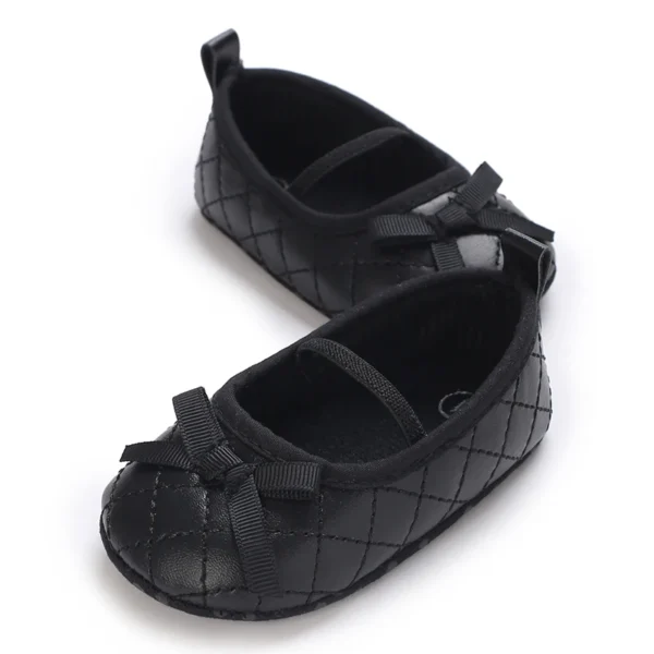 Newborn Baby Shoes Classic Fashion Mary Jane Ballet Flat Shoes Non slip Bow Baby Shoes Preschool Baptist Soft Sole Walking Shoes - Image 3