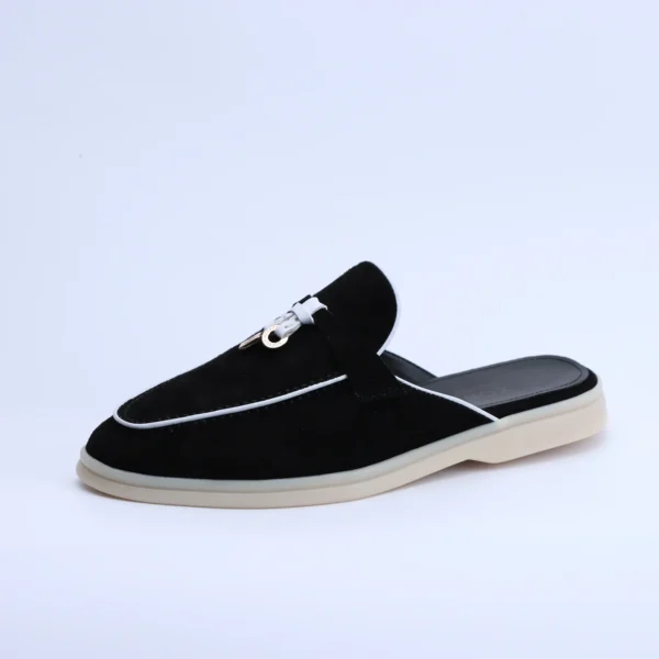 2025 Slip On Slippers Flat Shoes No Logo-Luxury Designer Tassel Suede Leather Loafers for Women Work Walking Shoes High Quality - Image 2
