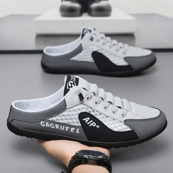 Men's Fashion Soft-soled Half Slippers Summer Men Trendy Bottom Casual Shoes Soft Sole Support Shoes Sneakers Zapatos De Hombre - Image 3