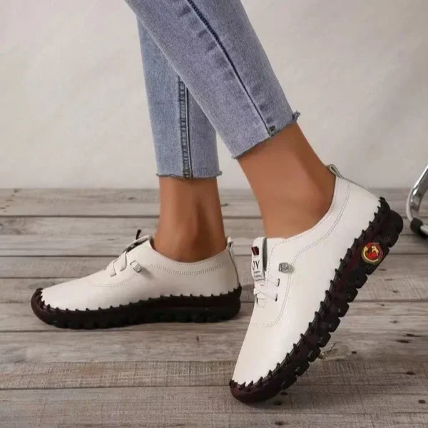 2023 Women's Flat Shoes New Orthopedic Loafers Woman Moccasins Stitched Slip On Ballet Flats For Women Nurse Shoes Medical - Image 4