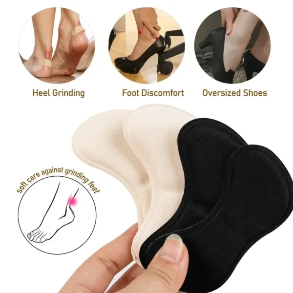 12 Pcs Heel Insoles Patch Pain Relief Anti-wear Cushion Pads Feet Care Heel Protector Adhesive Back Sticker Shoes Insert Insole - Image 2