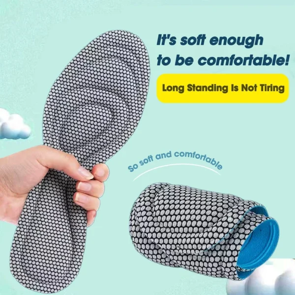 4pcs Memory Foam Orthopedic Insoles for Shoes Men Women Nano Antibacterial Deodorization Insole Sweat Absorption Running Cushion - Image 2