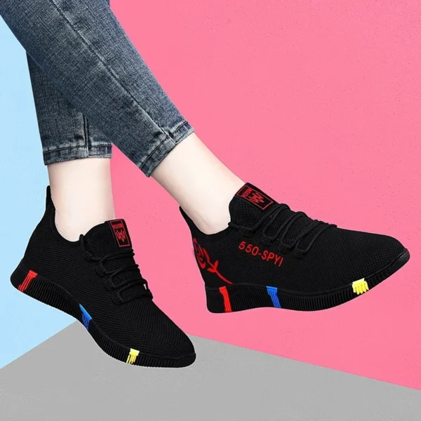 Tenis Feminino 2024 Women Vulcanized Shoes Air Mesh Light Soft Sneakers Female Flats Platform Lace Up Casual Shoes Basket Femme - Image 5