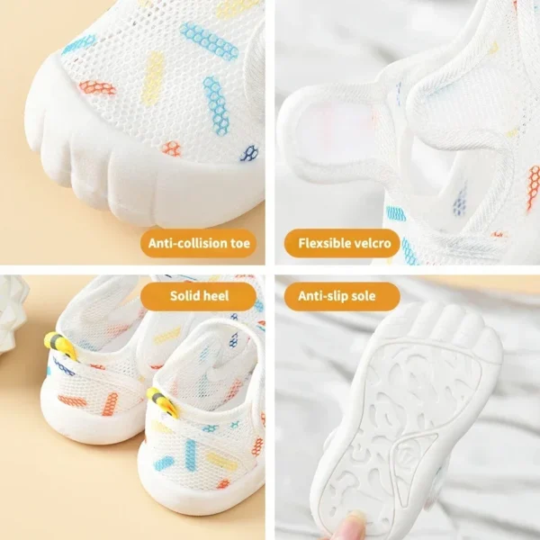 Summer Breathable Air Mesh Kids Sandals 1-4T Baby Unisex Casual Shoes Anti-slip Soft Sole First Walkers Infant Lightweight Shoes - Image 3