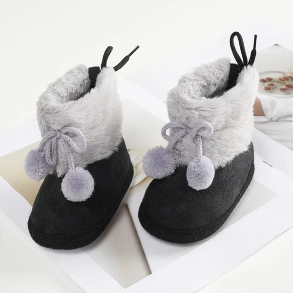 Baywell Winter Furry Snow Boots - Soft Sole First Walkers Shoes for Baby Girls 0-18 Months - Image 6