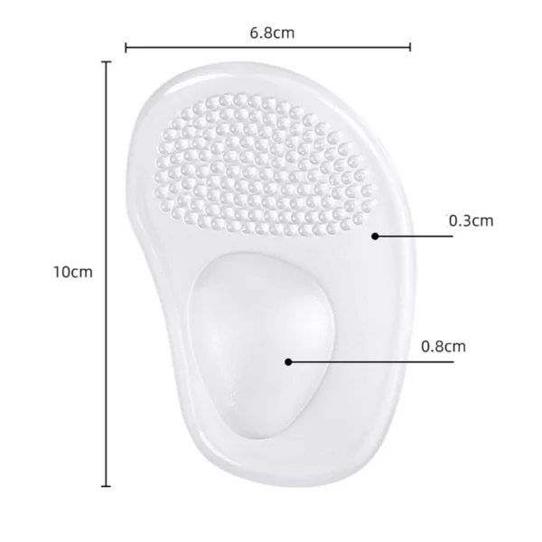 1Pair Shoe Pads Forefoot Cushion Silicone Massage Non Slip High Heels Insole Cushions Foot Cushions Pads for Feet Pain Relief - Image 6