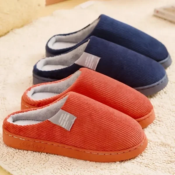 Women's Men's Thick Soft Bottom Home Slippers Household Plush Slippers Anti-slip Thermal Slippers Indoor Winter - Image 4