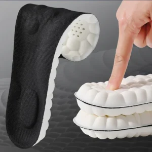 4D Latex Sport Insoles Soft High Elasticity Shoe Pads Breathable Running Basket Shoe Sole Arch Support Orthopedic Inserts Unisex