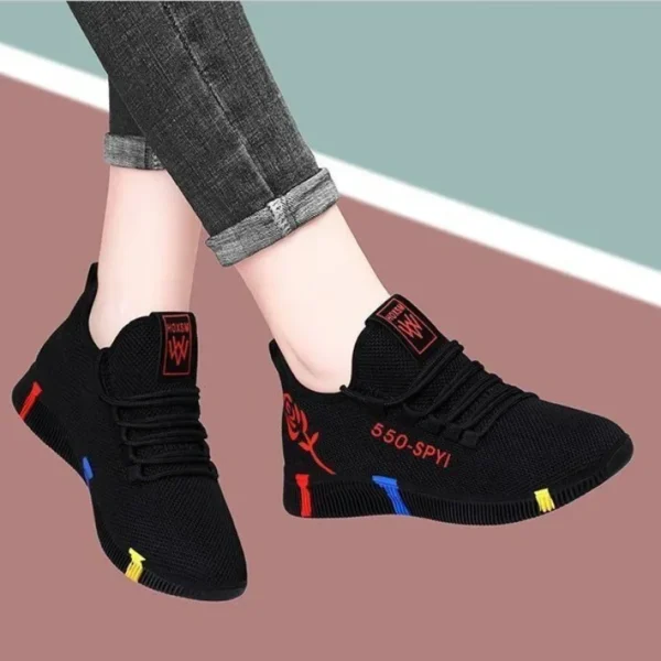 Tenis Feminino 2024 Women Vulcanized Shoes Air Mesh Light Soft Sneakers Female Flats Platform Lace Up Casual Shoes Basket Femme - Image 4