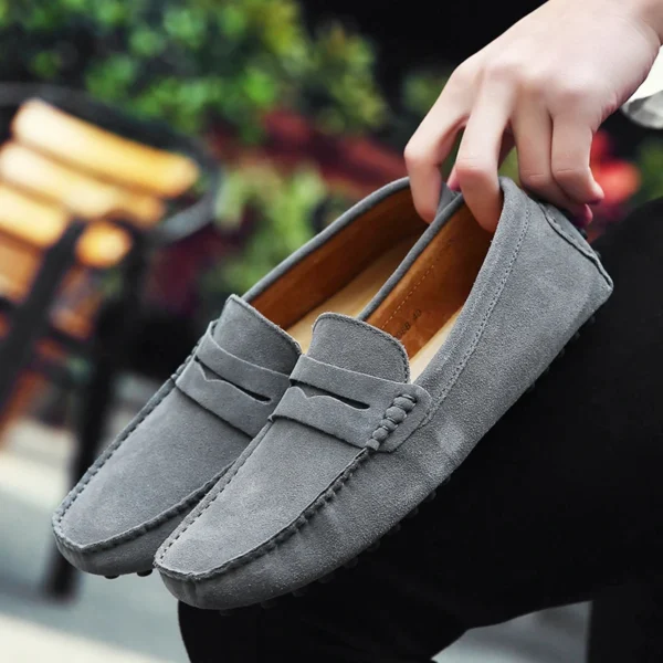 38-50 Shoes Men Casual Shoes Fashion Men Shoes Genuine Leather Men Loafers Moccasins Slip on Men Flats Male Driving Shoes - Image 6