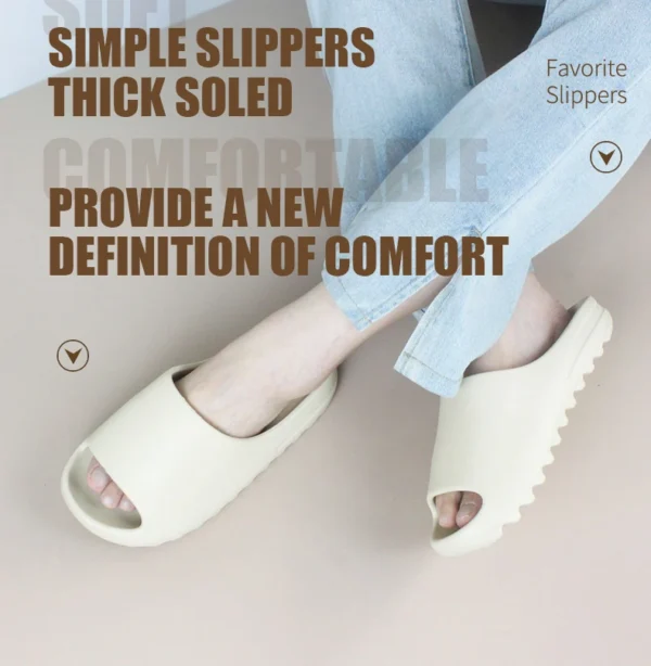 New EVA soft thick soled slippers for women's summer fashion wear home sandals men's beach shoes - Image 5