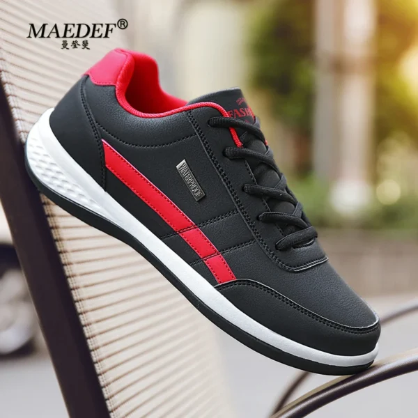 MAEDEF Shoes for Men Leather Sneaker Waterproof Casual Comfortable Men's Sneaker Lace Up Footwear Vulcanized Man Shoe Masculino - Image 3