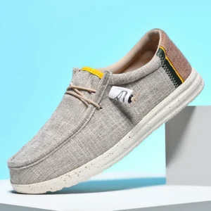 Men Casual Canvas Shoes Mens Loafers Breathable Slip on Flats Male Vulcanized Shoes Driving Shoes Plus Size 48 Walking shoe