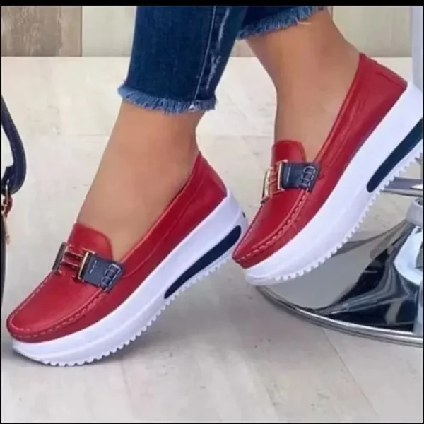 New 2024 Women'S Fashion Round Toe Non-Slip Thick Soled Vulcanized Shoes Woman Daily Casual Comfortable Walking Sports Shoes - Image 4