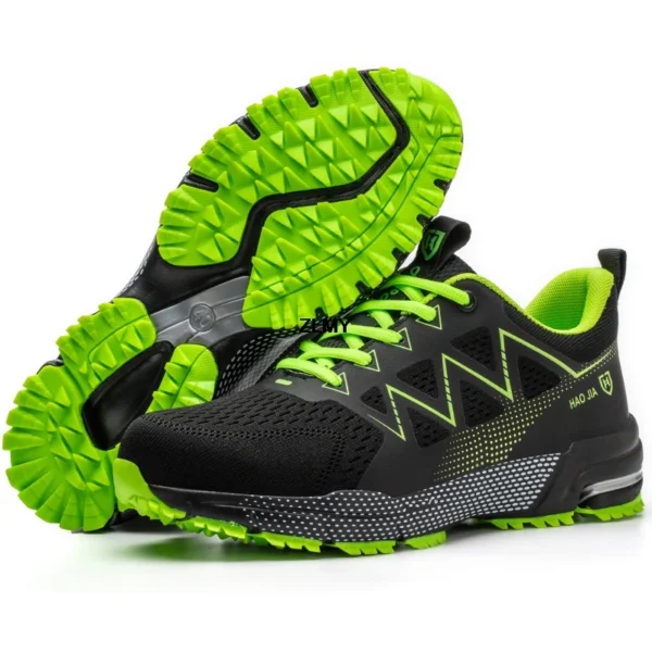 Fashion Safety Shoes Men Steel Toe Sneakers Puncture Proof Breathable Work Safety Boots Man Comfy Work Shoes Male Security Boots - Image 4