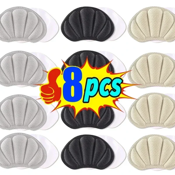 2/8PCS Heel Pads Lightweight for Sport Shoes Adjustable Cute Size Back Sticker Antiwear Feet Soft Pad Relief Anti-wear Cushions - Image 2