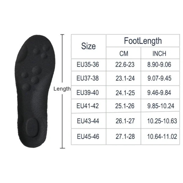 High Elasticity Latex Sport Insoles Soft Shoe Pads Arch Support Orthotic Insoles Breathable Deodorant Shock Absorption Cushion - Image 3