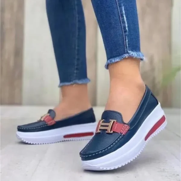 New 2024 Women'S Fashion Round Toe Non-Slip Thick Soled Vulcanized Shoes Woman Daily Casual Comfortable Walking Sports Shoes - Image 5