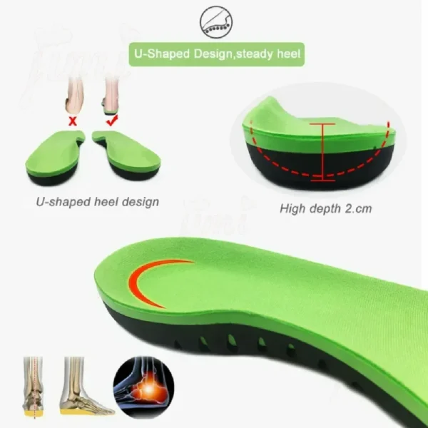 EVA Orthopedic Shoes Sole Insoles for Feet Arch Foot Pad X/O Type Leg Flat Foot Elastic Shock Absorption Comfortable Insoles - Image 5