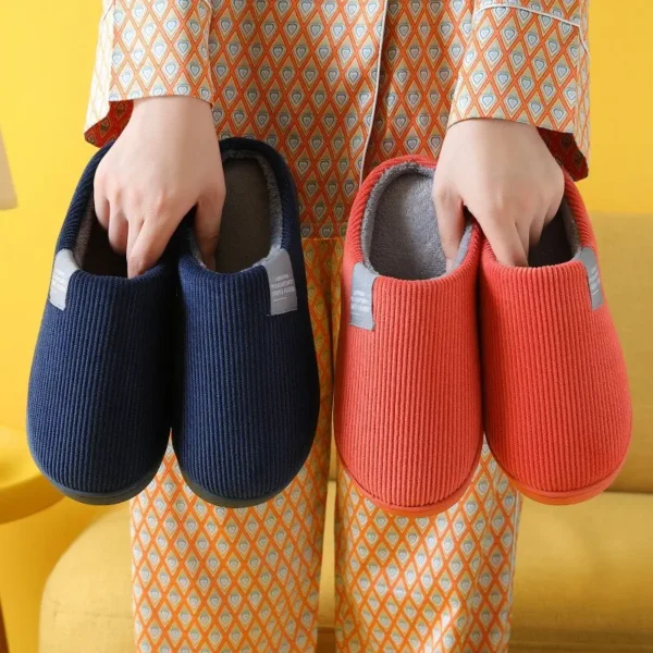 Women's Men's Thick Soft Bottom Home Slippers Household Plush Slippers Anti-slip Thermal Slippers Indoor Winter - Image 3
