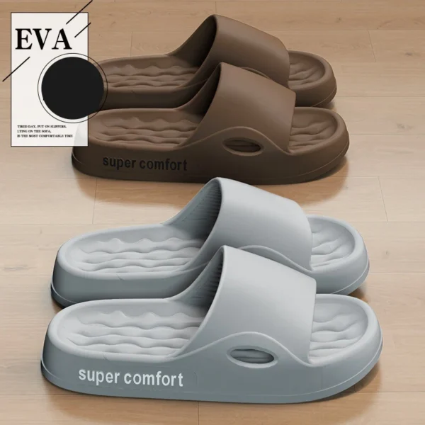 Fashion Men's Summer Ligtweight EVA Indoor Home Sandals Slippers Shoes Men Slippers Outdoor Students Women Comfortable Slides - Image 2