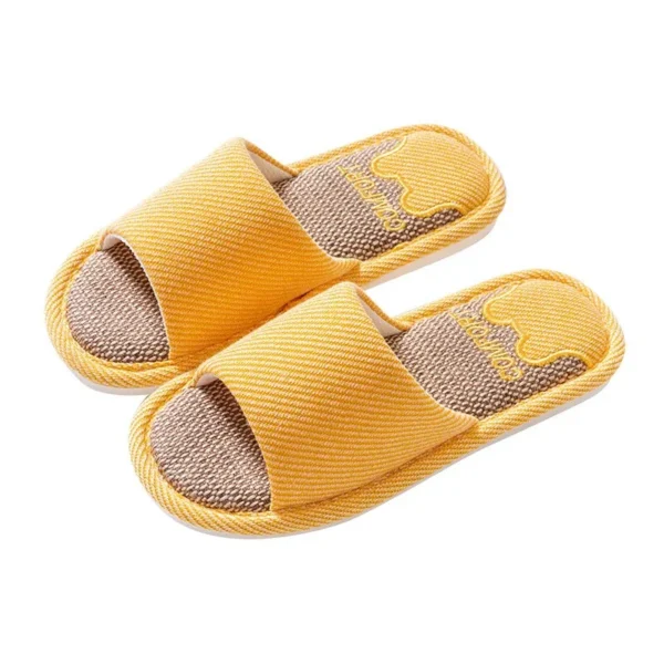 Linen Slippers Indoor Home Breathable Women Men Slides Linen Couples Anti-slip Shoes Beach Sandals Shoes Comfortable Flats TG20 - Image 5