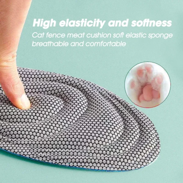 4pcs Memory Foam Orthopedic Insoles for Shoes Men Women Nano Antibacterial Deodorization Insole Sweat Absorption Running Cushion - Image 3