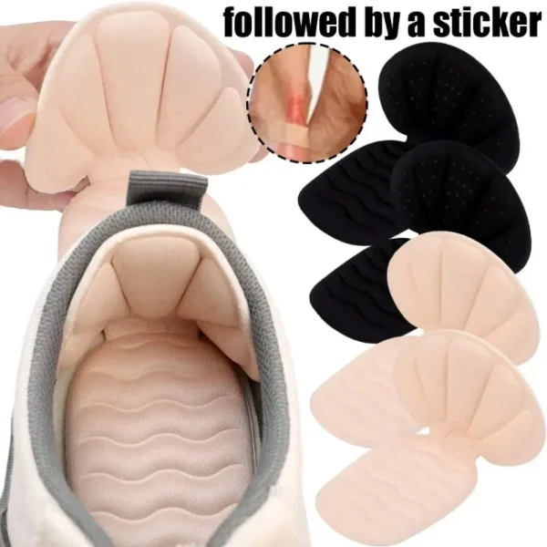 1/2pairs Wave Heel Stickers Half Insoles Sports Shoe High Heels Back Sticker Abrasion-resistant Pain Relief Protector Insoles - Image 2