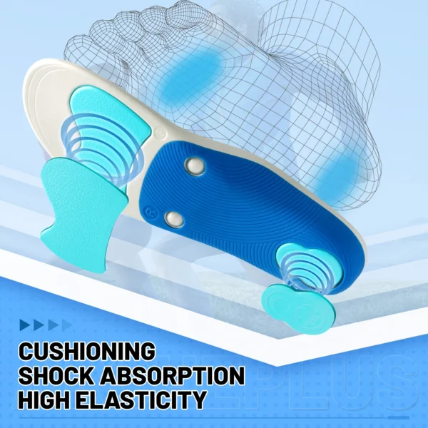 220+ lbs Plantar Fasciitis High Arch Support Insoles Men Women - Orthotic Shoe Inserts - Boot Work Shoe Insole - Image 3