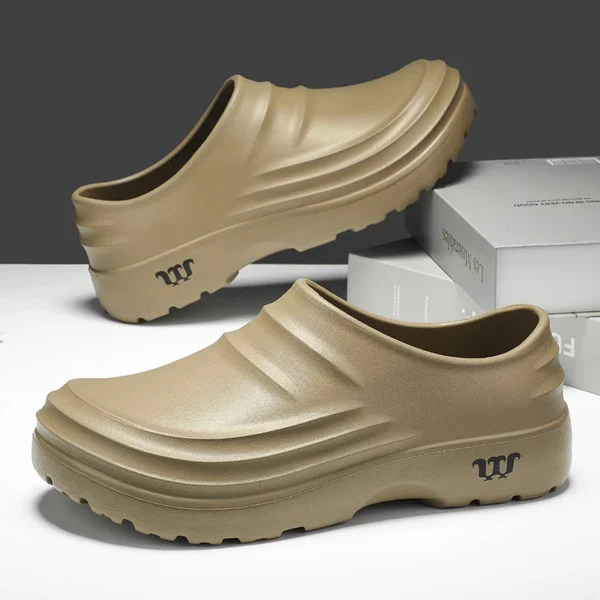 Summer Chef Shoes Anti Slip and Oil Proof Work Shoes Lazy Slippers Casual Trendy Slipper One Step Fashion Garden Shoes For Beach - Image 6
