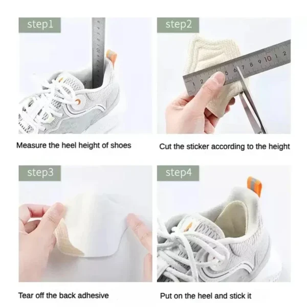 6Pcs Heel Insoles for Feet Patch Heel Pads for Sports Shoes Adjustable Size Non-slip Shoe Pad Heel Protector Back Sticker - Image 6