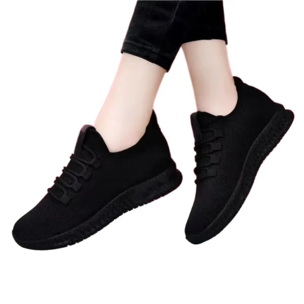 Women's Breathable Non-slip Platform Fashion New Casual Shoes Korean Running Shoes Black Sneakers Shoes for Women 2024 Autumn - Image 5