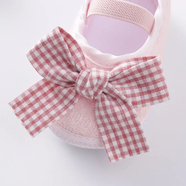 Lovely Bow Princess Baby Shoes Soft Bottom Anti-slip Infant Soled Newborn First Walkers Solid Toddler Cotton Shoes Prewalker - Image 4
