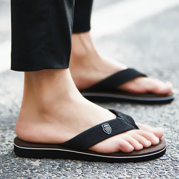 Men's Casual Flip Flops Fashion Beach Shoes Men Summer Non-Slip Flat Slides Mens Slippers Indoor House Shoes Man Male Slipper - Image 4