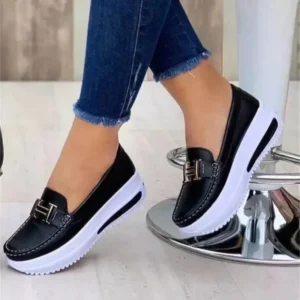 New 2024 Women'S Fashion Round Toe Non-Slip Thick Soled Vulcanized Shoes Woman Daily Casual Comfortable Walking Sports Shoes