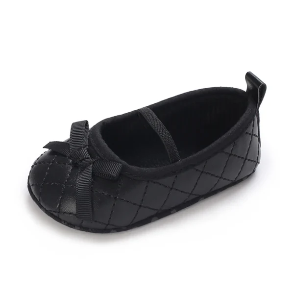 Newborn Baby Shoes Classic Fashion Mary Jane Ballet Flat Shoes Non slip Bow Baby Shoes Preschool Baptist Soft Sole Walking Shoes - Image 4