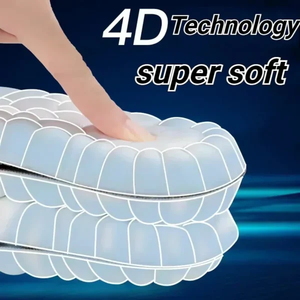 4D Latex Sport Insoles Soft High Elasticity Shoe Pads Breathable Running Basket Shoe Sole Arch Support Orthopedic Inserts Unisex - Image 2