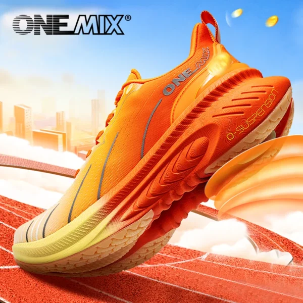 ONEMIX New Cushioning Running Shoes For Men Suitable Heavy Runners Lace Up Sports Women Non-slip Outdoor Athletic Male Sneakers - Image 2