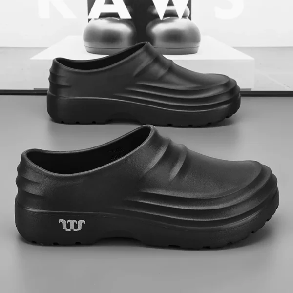Summer Chef Shoes Anti Slip and Oil Proof Work Shoes Lazy Slippers Casual Trendy Slipper One Step Fashion Garden Shoes For Beach - Image 2